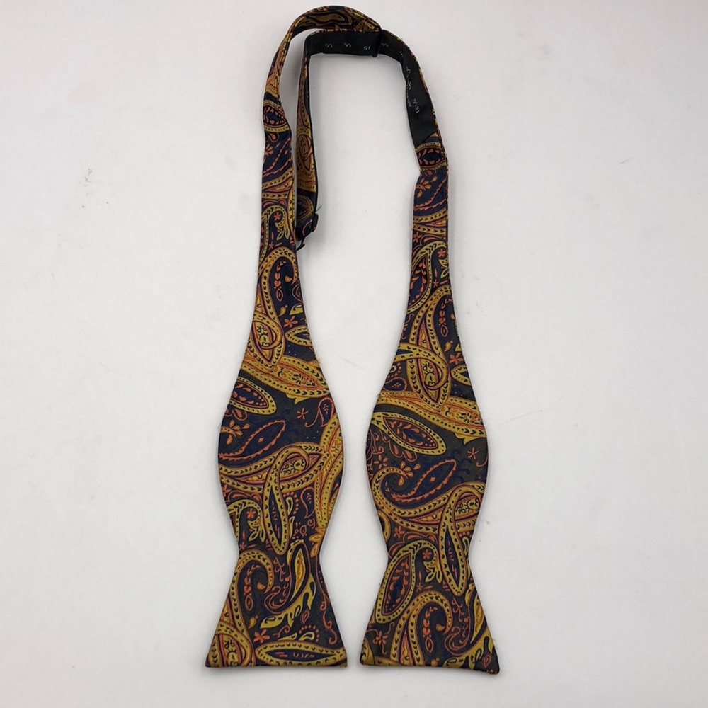NWOT Silk Paisley Bow Tie
